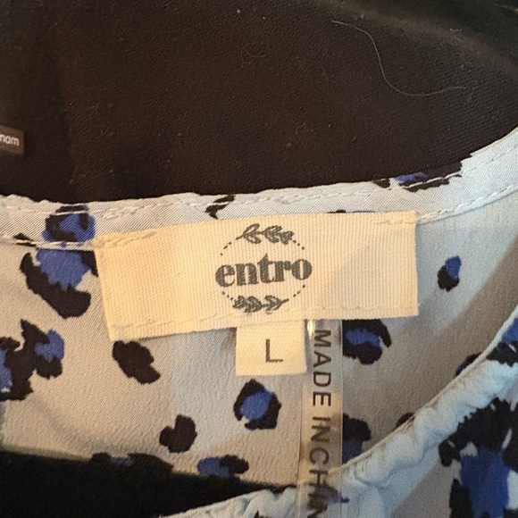 Blue‎ and navy  Ruffle Blouse - Picture 2 of 2